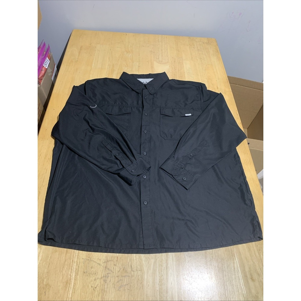 Realtree Shirt Adult 3XL Black Fishing Vented Button Up Guide Mens Outdoor
